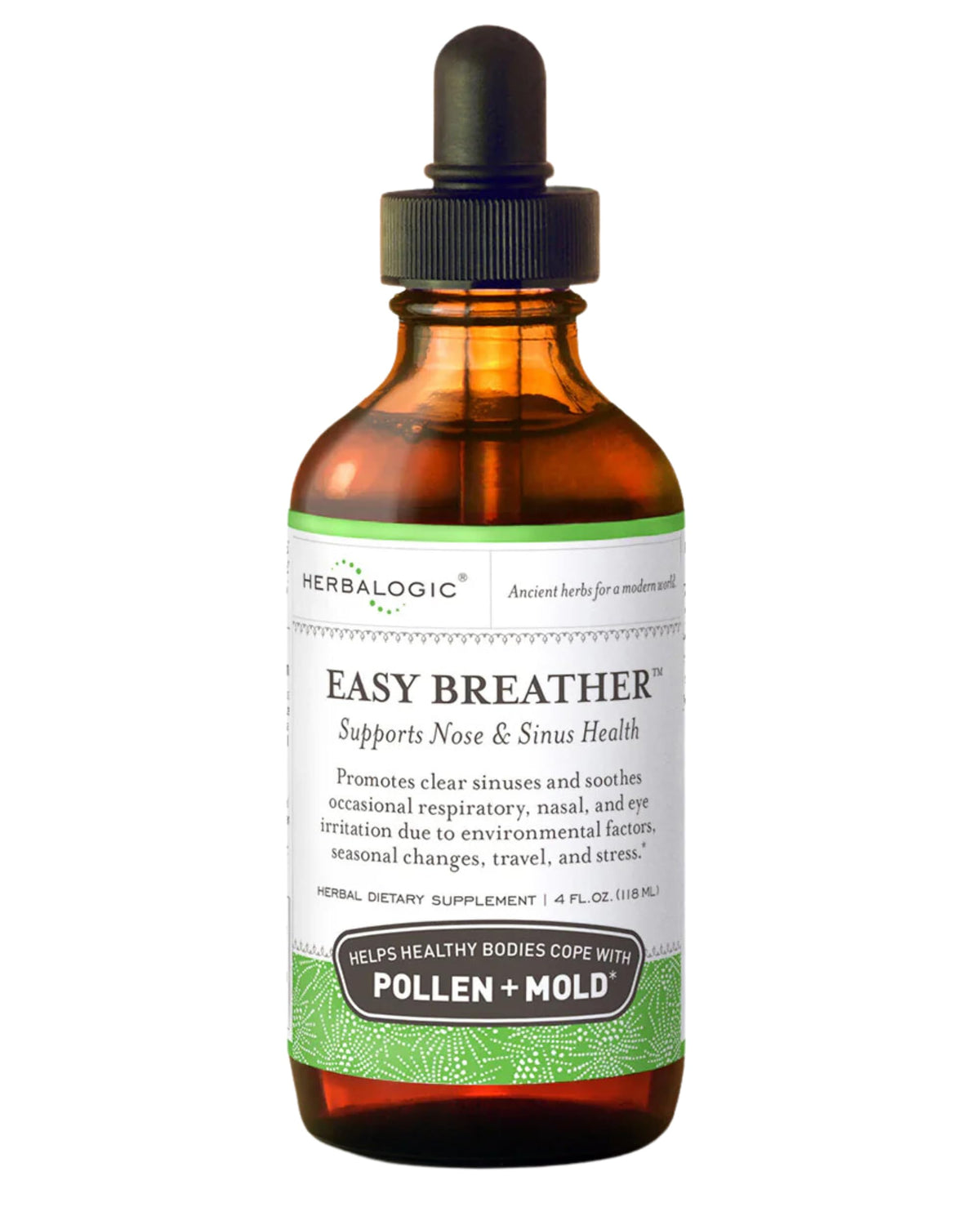 Herbalogic Easy Breather Liquid Herb Drops for Sinus Health - 4 Fl. Oz.