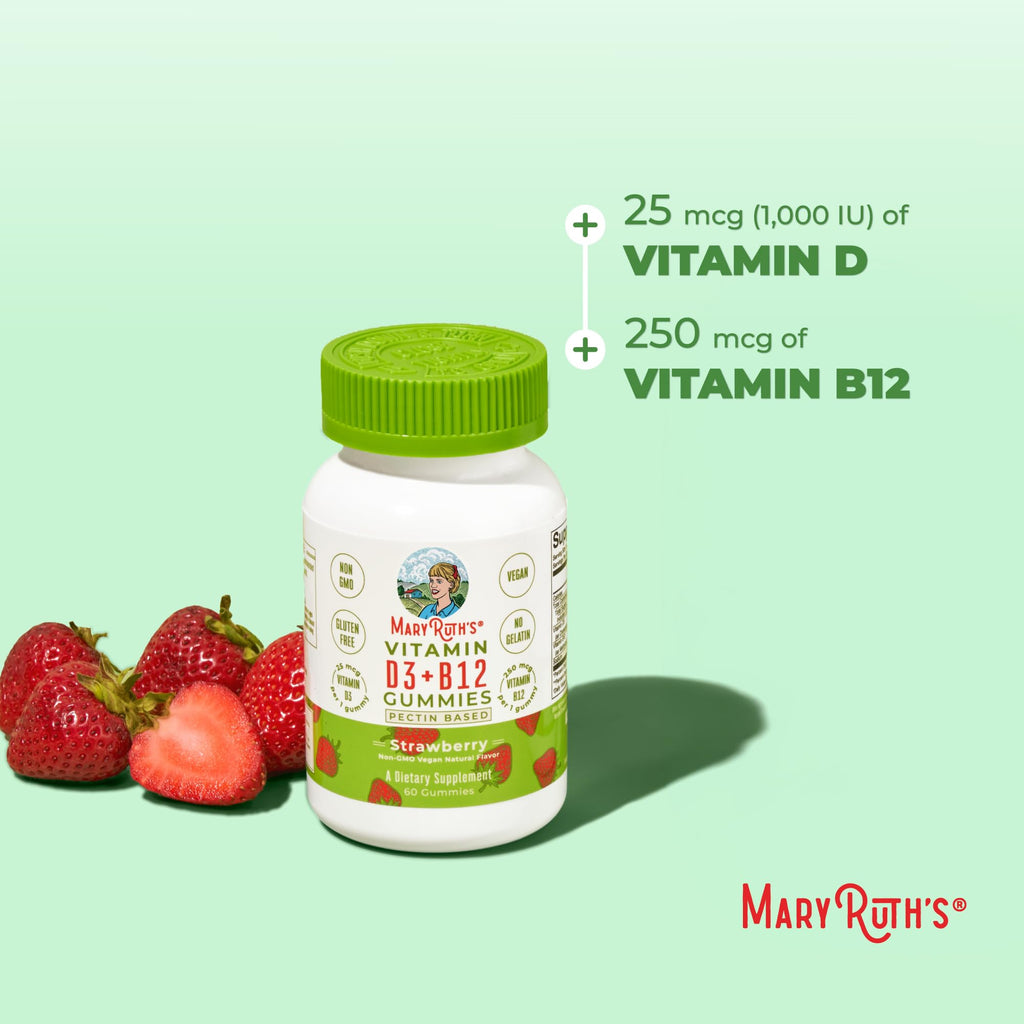 MARYRUTH'S Vitamin D3 + B12 Gummies for Bone Health - 60 Gummies - image 7
