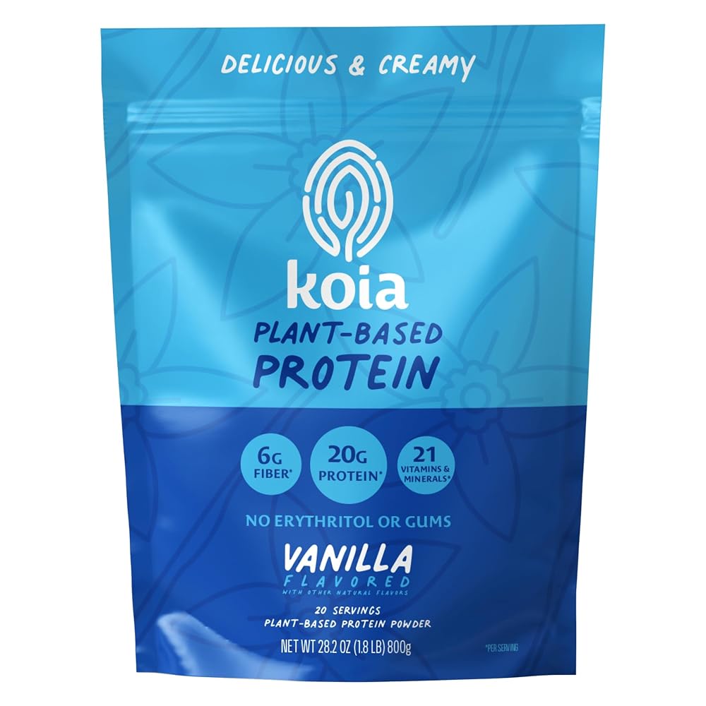 Koia Powder, Plant-Based Protein with Prebiotic Fiber