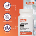 Rugby Calcium 600mg Tablets with Vitamin D3 - 60 Tablets - image 3