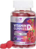 Health Nutrition Naturals Vitamin D3 Gummies 5000 IU (125 mcg)