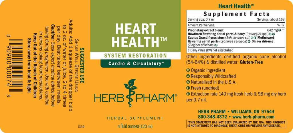 Herb Pharm Heart Health Liquid Herbal Formula with Hawthorn - 4 Fl Oz - image 7
