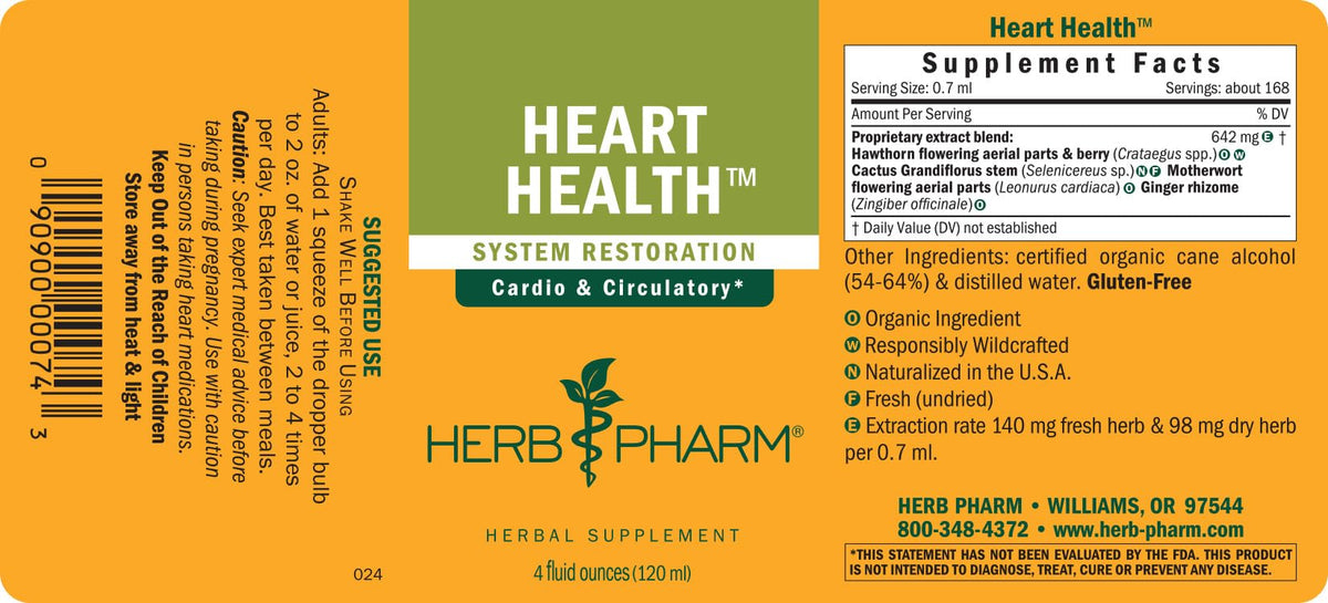 Herb Pharm Heart Health Liquid Herbal Formula with Hawthorn - 4 Fl Oz - image 7