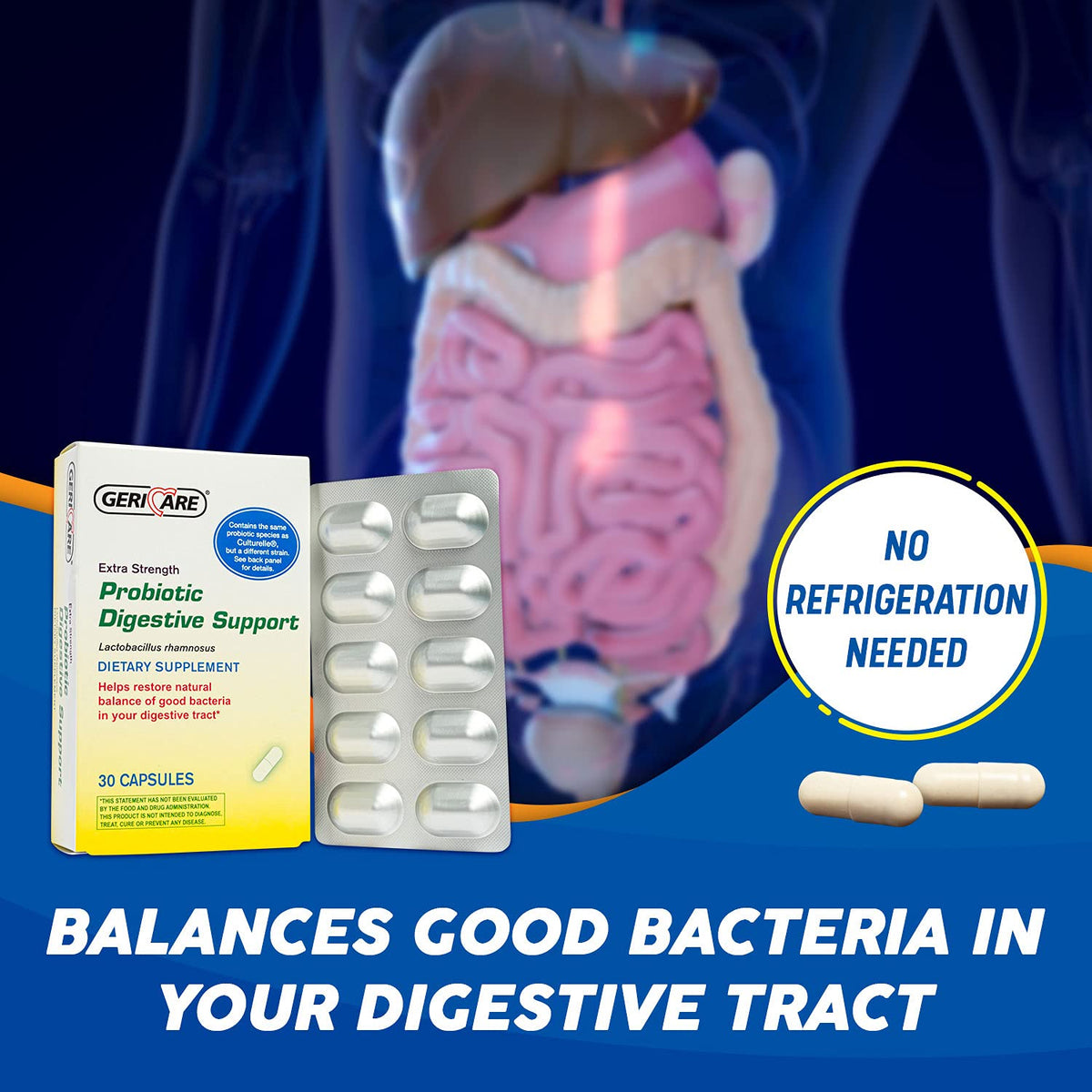 GeriCare Probiotic Digestive Support 20 Billion CFU - 30 Capsules - image 6