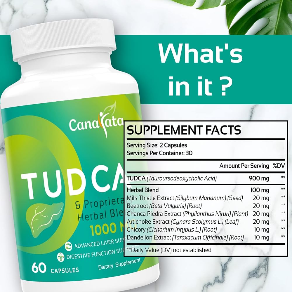 Canarata TUDCA with Milk Thistle Liver Supplements 1000mg - image 3