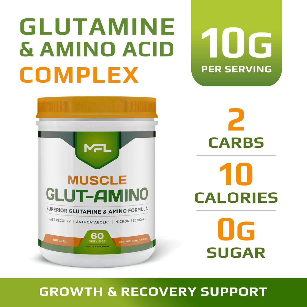 MUSCLE FOOD LABS Muscle Glut-Amino ★ Glutamine & Amino Blend