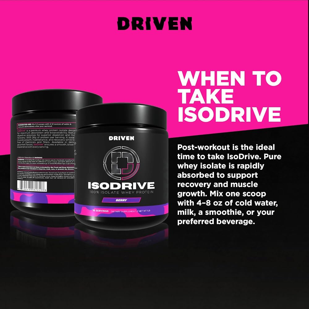 Driven Nutrition IsoDrive Premium Whey Isolate - 1 lb - image 4