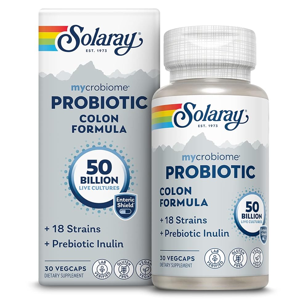 SOLARAY Mycrobiome Probiotic Colon Formula - 30 Vegetarian Capsules