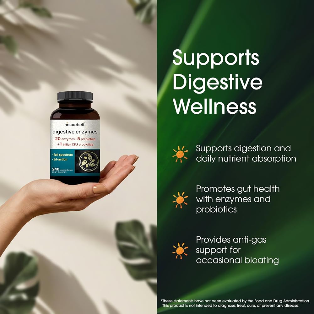 NatureBell Digestive Enzymes - 240 Capsules - image 4