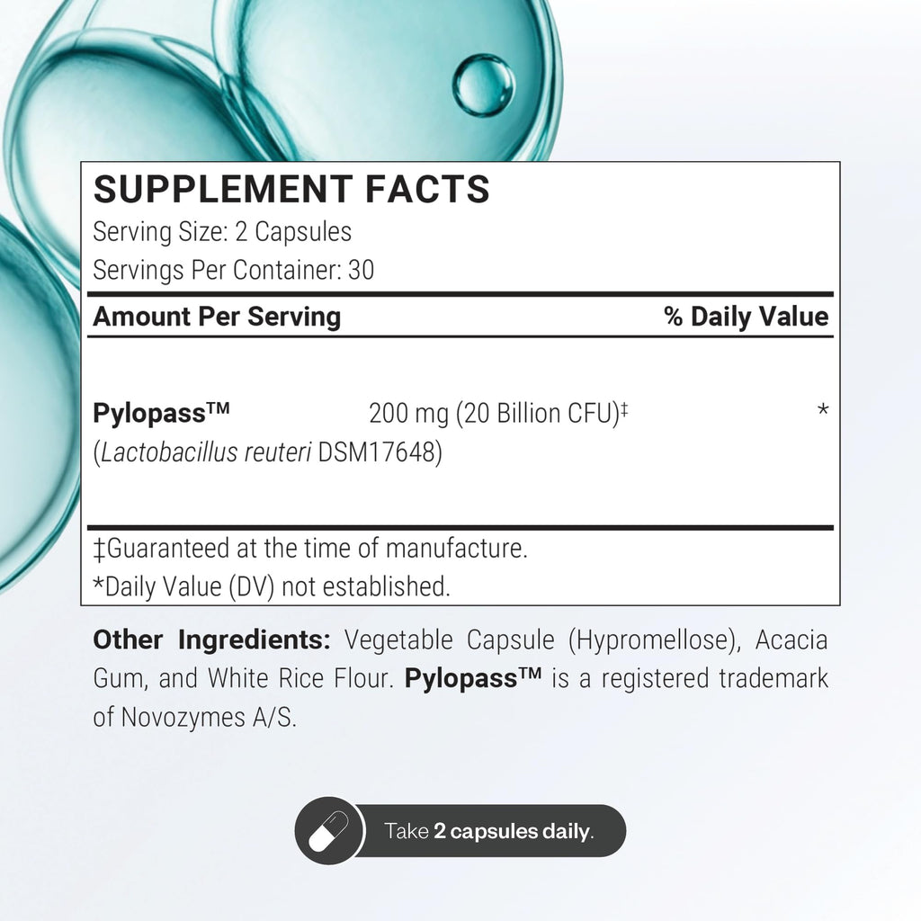 Supersmart H. Pylori Formula Probiotic - 60 Vegetarian Capsules - image 3