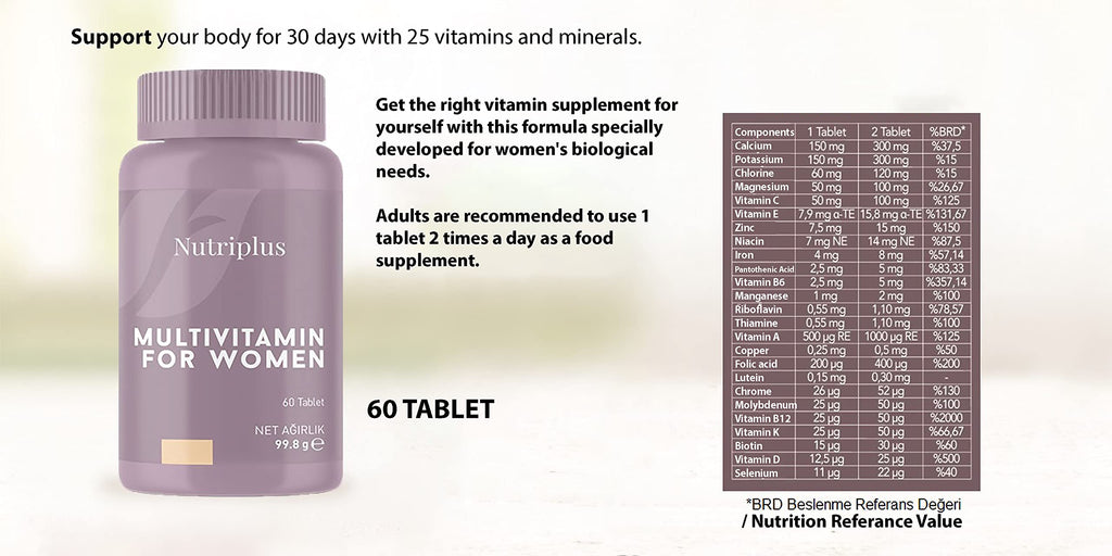 FARMASi Nutriplus Multivitamin & Mineral for Women - 60 Tablets - image 2