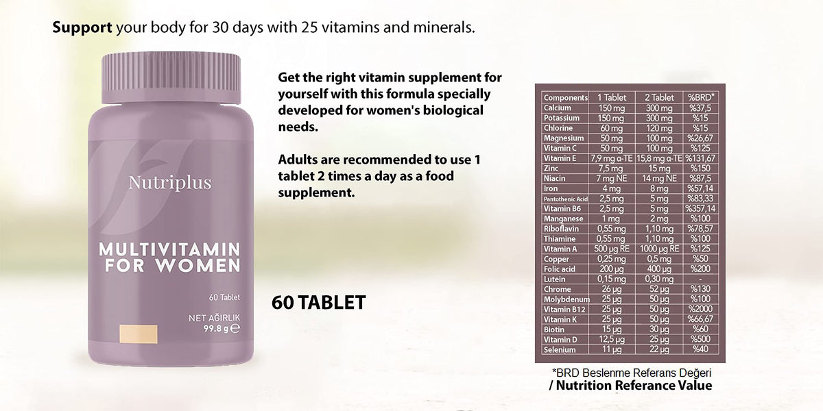 FARMASi Nutriplus Multivitamin & Mineral for Women - 60 Tablets - image 2