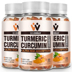 WACHRAY Turmeric Curcumin Gummies with Ginger & Black Pepper - 240 Count