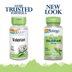 SOLARAY Valerian Root 470mg Herbal Support - 100 Vegetarian Capsules - image 2