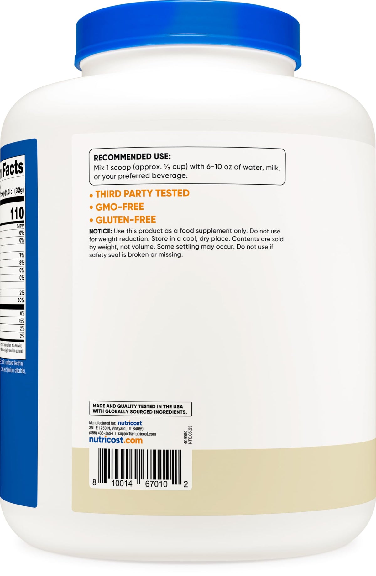 Nutricost Casein Protein Powder - 100% Micellar Casein