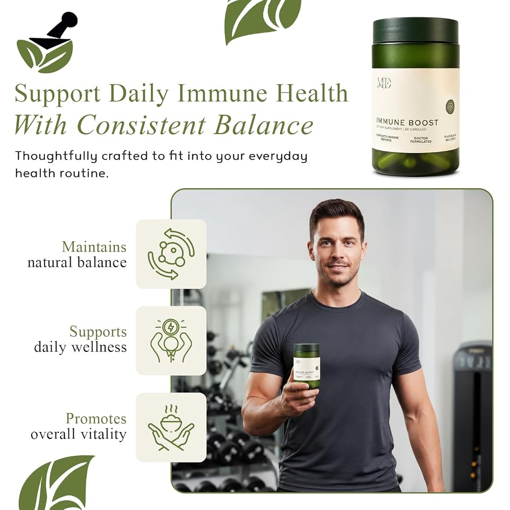 M.D. Blend Immune Boost Supplement for Adults - 60 Capsules - image 2
