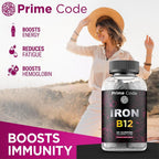 Prime Code Vitamin B12 & Iron Gummies - 60 Count - image 3