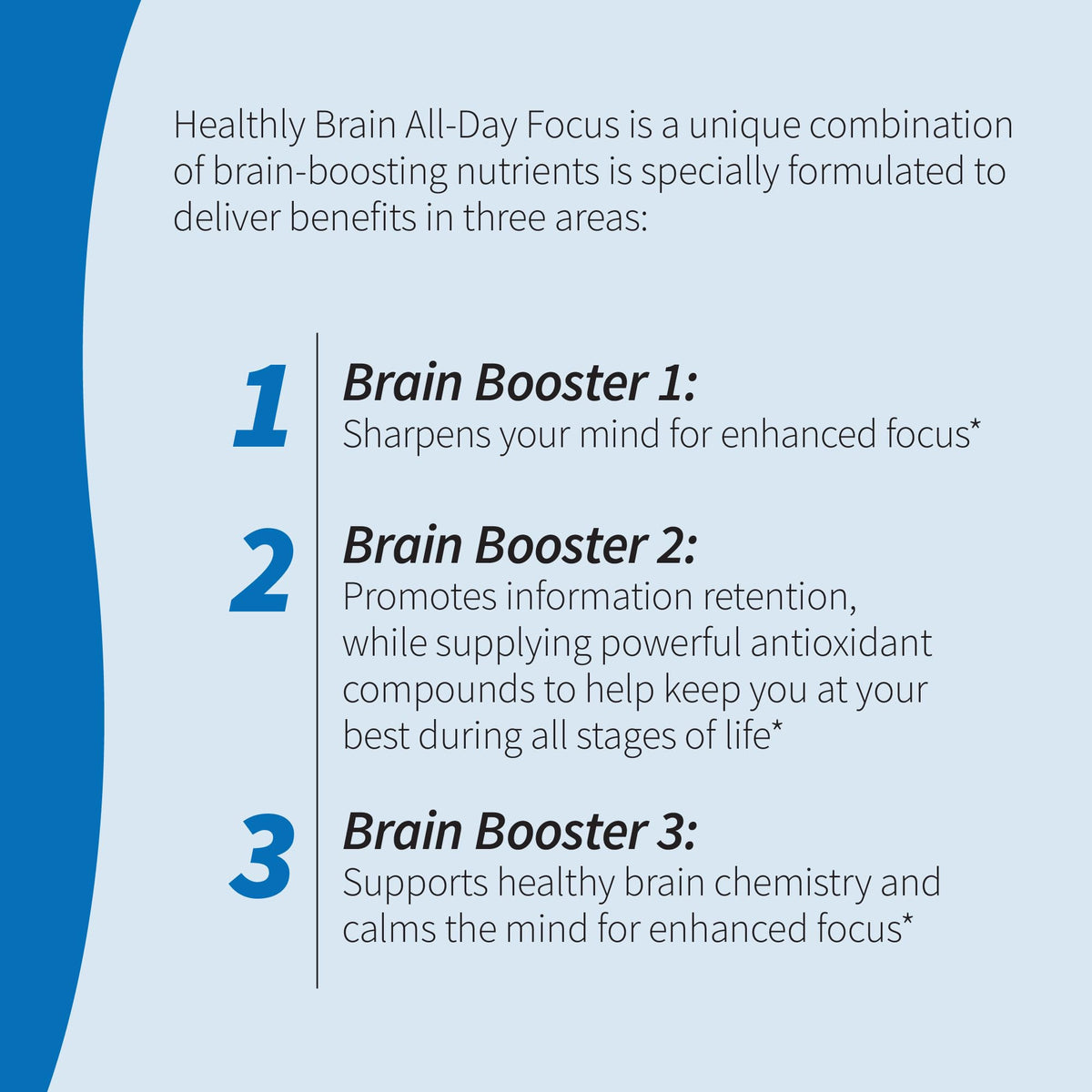 Applied Nutrition Healthy Brain All-Day Focus Cognitive Support - 50 Tablets - image 3