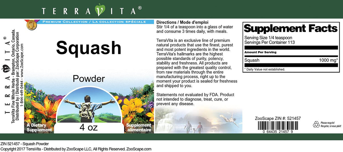 Terravita Squash Powder (4 oz, ZIN: 521457)