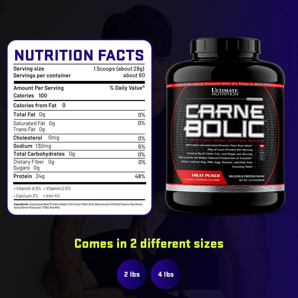 Ultimate Nutrition CarneBOLIC Hydrolyzed Beef Protein Isolate Powder