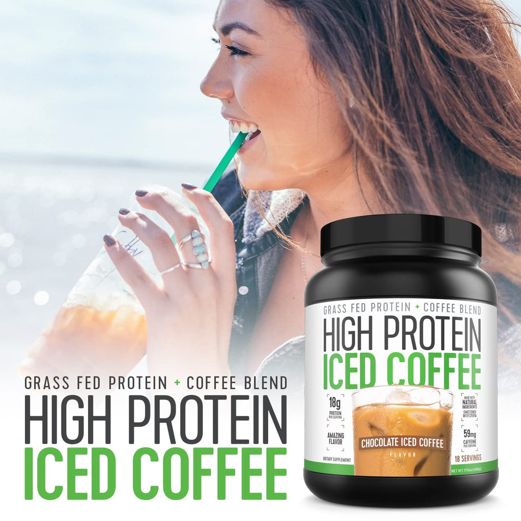 High Protein Iced Coffee Whey Chocolate - 18 Servings - image 5