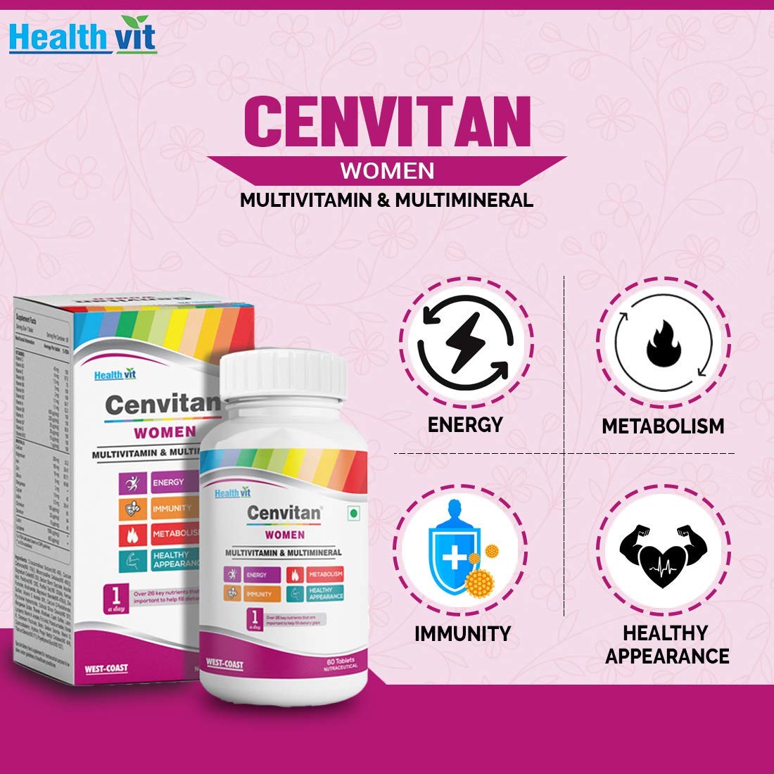 Dharma Healthvit Cenvitan Women Multivitamin with 26 Nutrients - 60 Tablets - image 7