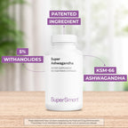 Supersmart Super Ashwagandha 600mg KSM-66 Extract - 120 Vegetarian Capsules - image 3