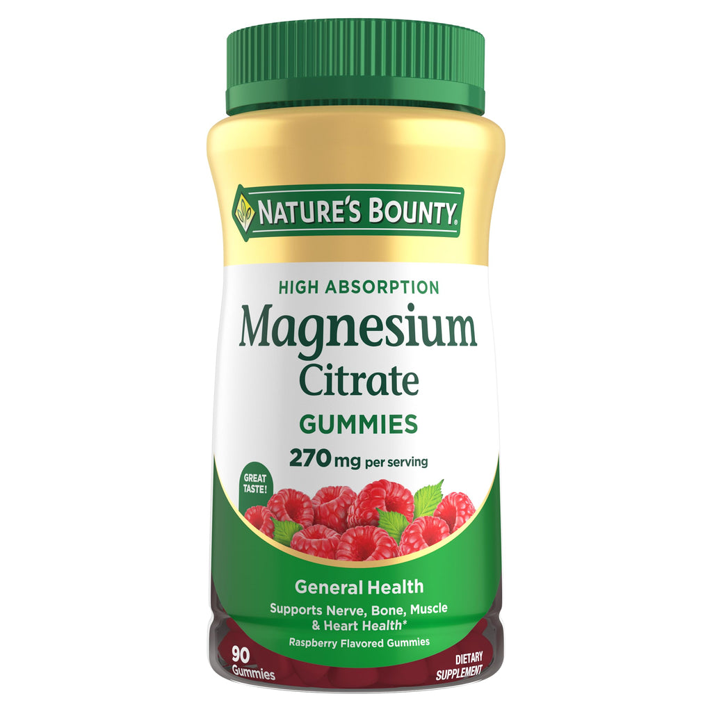 Nature's Bounty Magnesium Citrate Gummies Raspberry - 90 Gummies