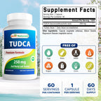 Best Naturals TUDCA 250mg (Tauroursodeoxycholic Acid) - 60 Veg
