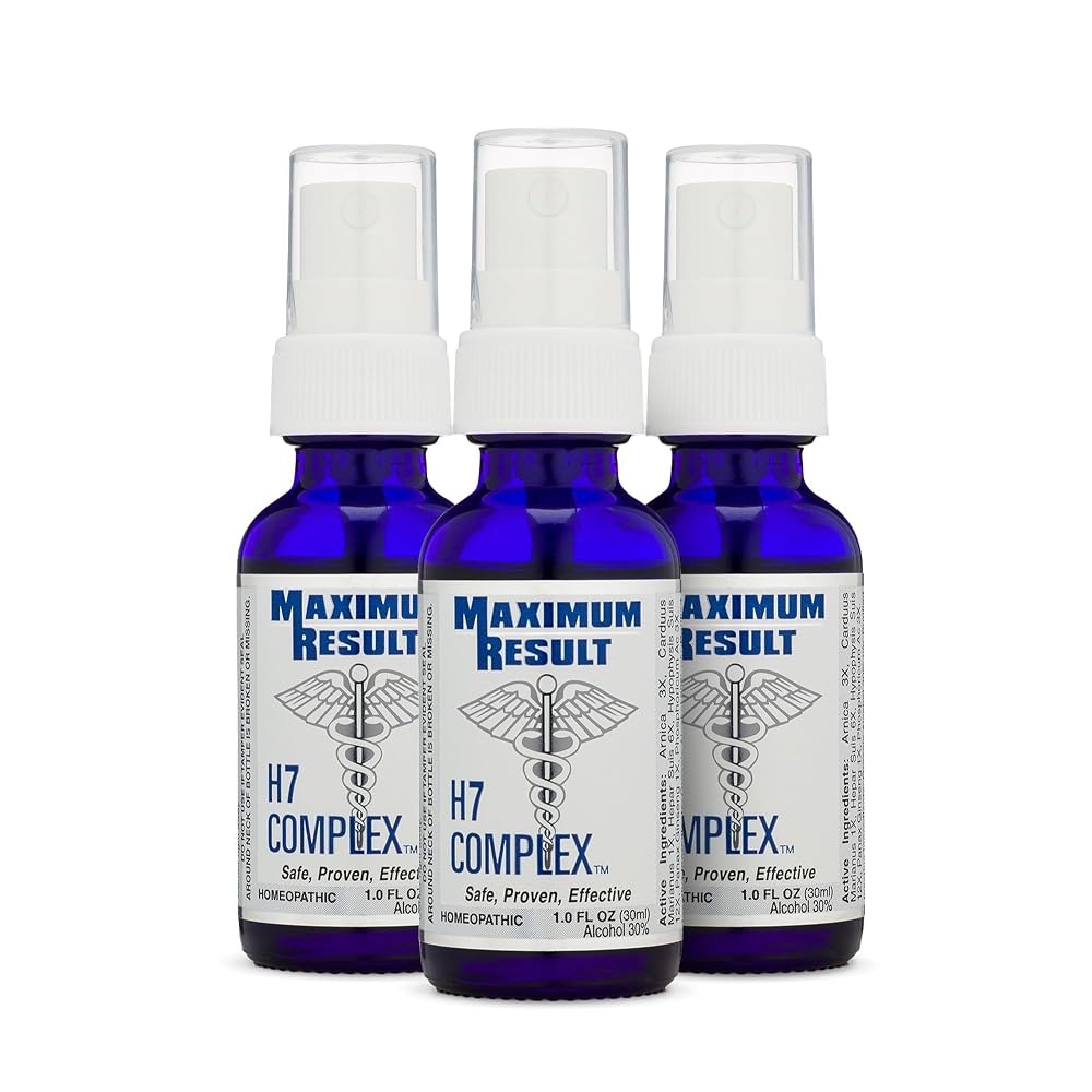 Maximum Result H7 Complex Homeopathic Anti-Aging Sublingual Spray - Pack of 3