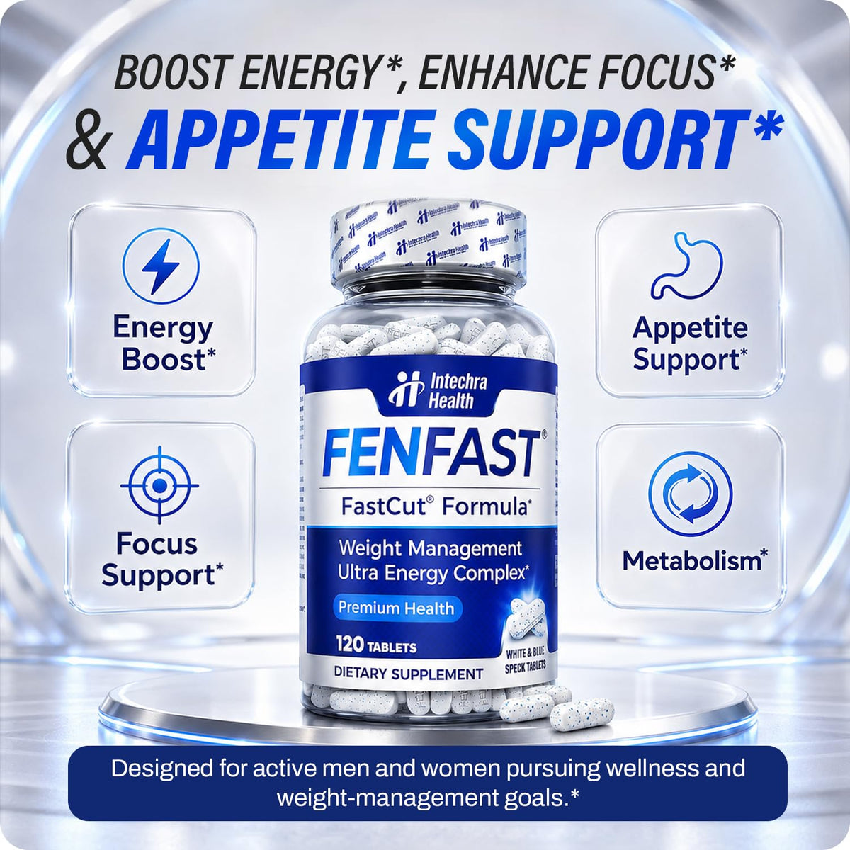 FASTCUT Diet Pills for Energy, Focus & Weight Support - 120 Tablets - image 7