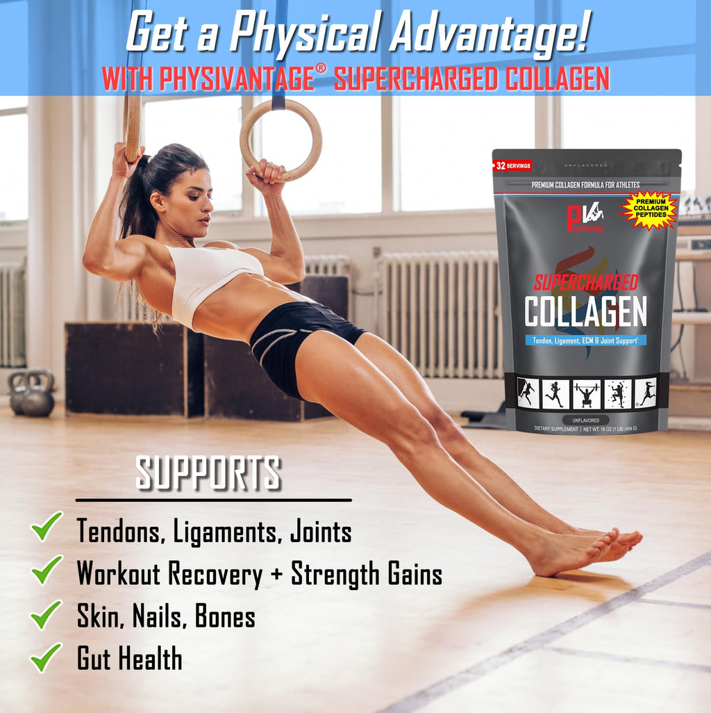 PhysiVantage Supercharged Collagen Powder with Vitamin C + BCAAs