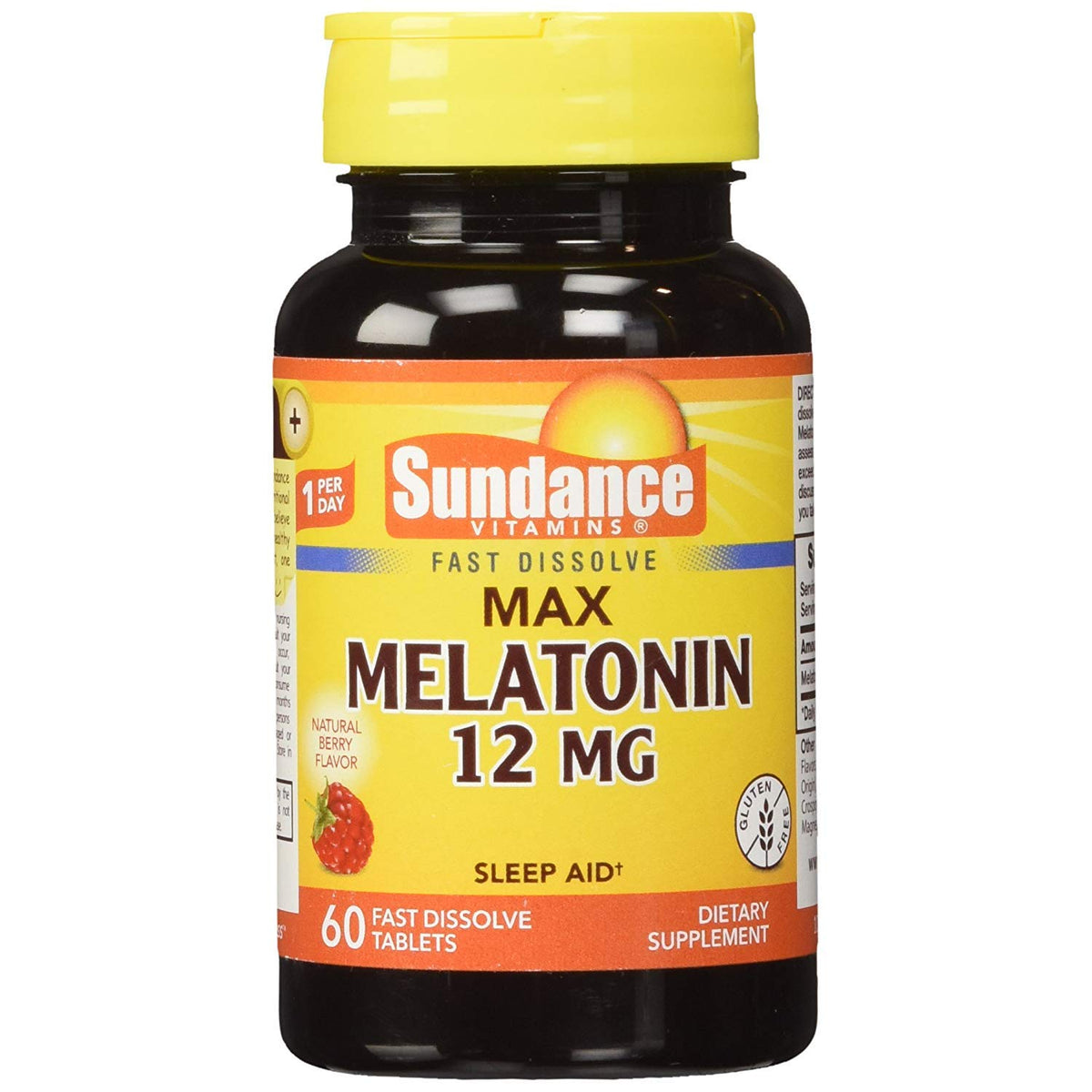 Sundance Vitamins Max Melatonin 12 mg Sleep Support - 60 Tablets