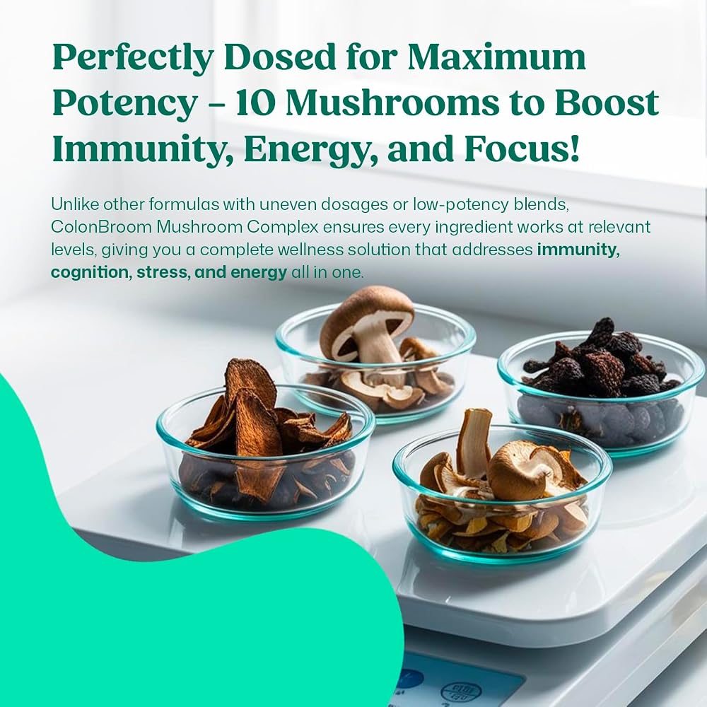 ColonBroom Mushroom Complex with Cordyceps, Reishi & Lion's Mane
