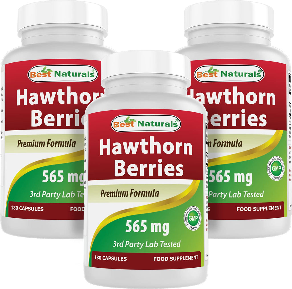Best Naturals Hawthorn Berry 565 mg - 180 Capsules