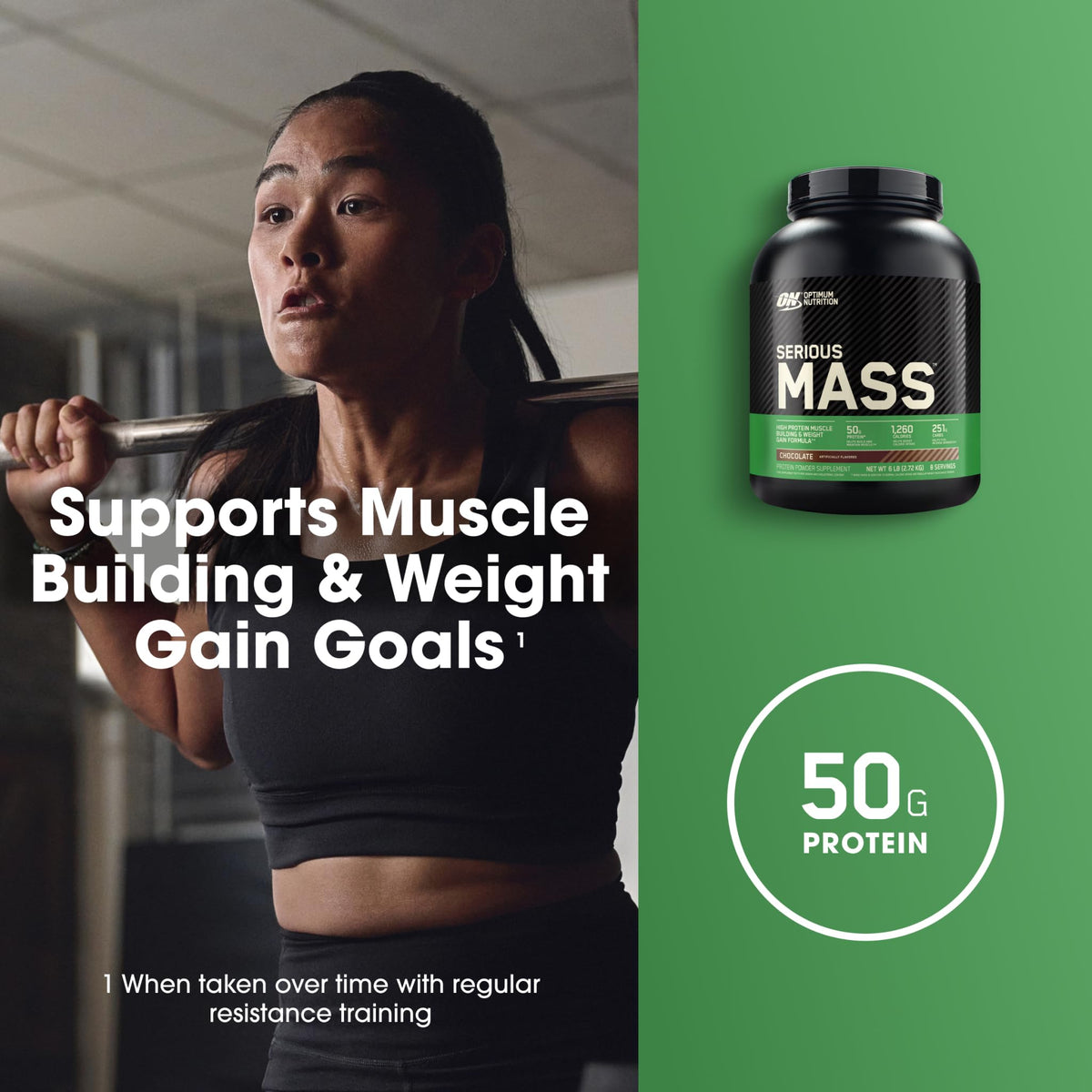 Optimum Nutrition Serious Mass Gainer Protein Powder Vanilla - 12 lb - image 5
