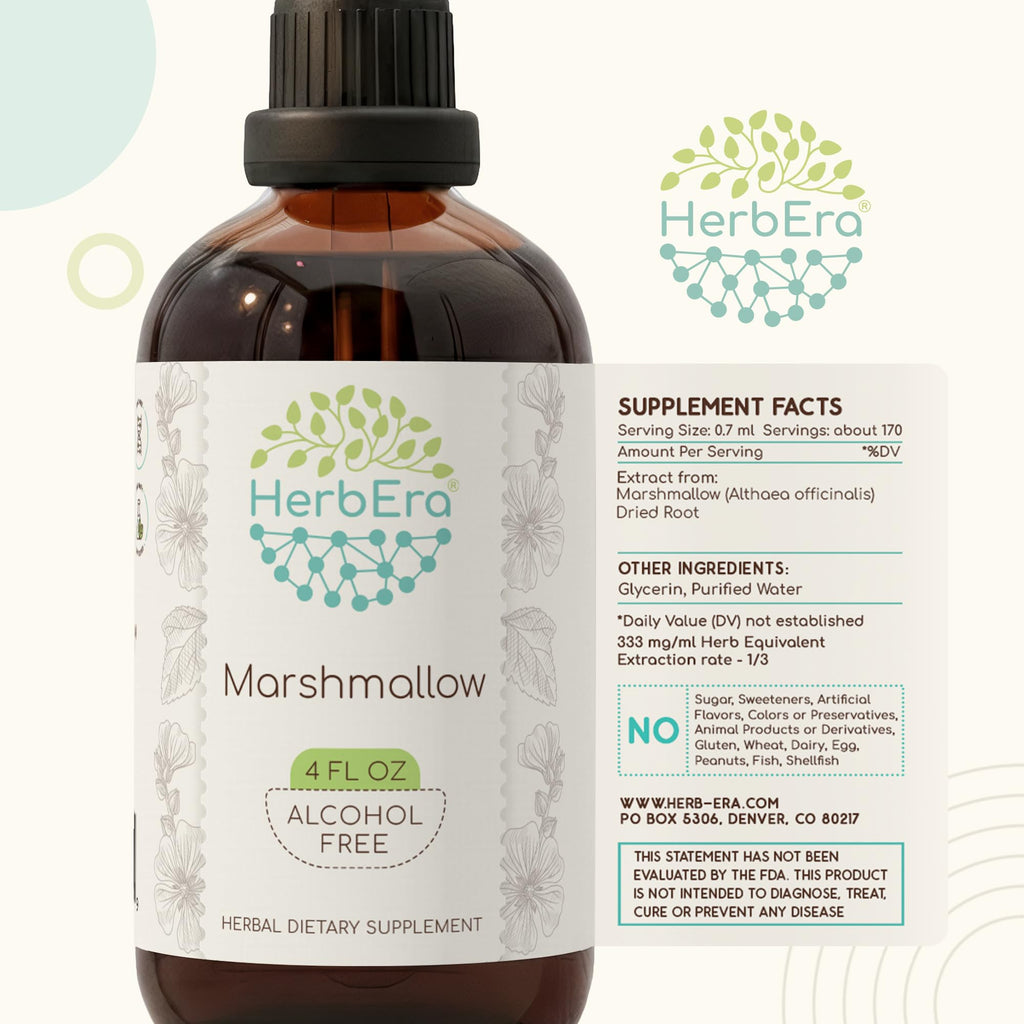 HerbEra Marshmallow Alcohol-Free Herbal Extract Tincture