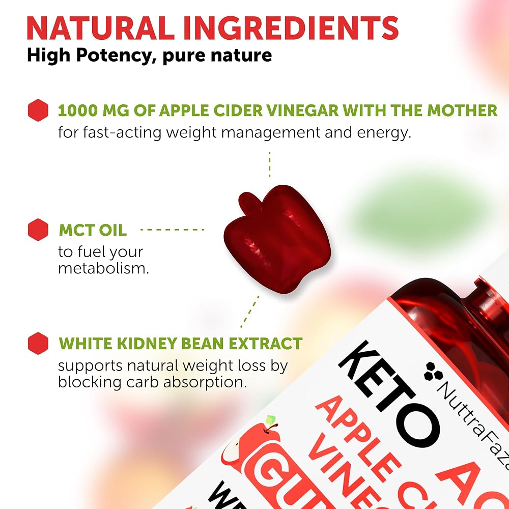 NuttraFaza Keto ACV Gummies with Beetroot - 60 Count - image 4
