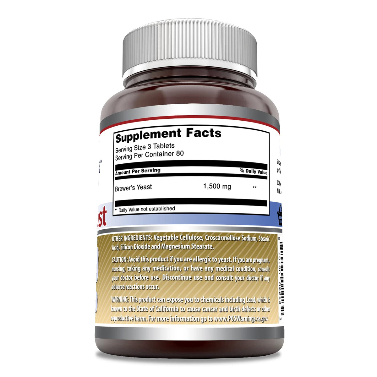 Amazing Formulas Brewers Yeast 1500mg Per Serving Tablets Supplement