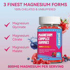 EAZGOO Magnesium Gummies 800mg - Vitamin D3