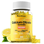 Nutrisnaps Calcium Citrate Gummies 1200mg Bone Support - 60 Count