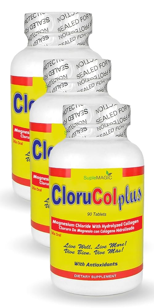 Suplemagic Cloru-Col Plus Magnesium & Collagen Tablets - 90 Count