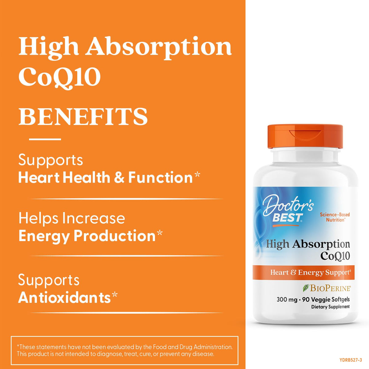 Doctor's BEST High Absorption CoQ10 300mg with BioPerine - 90 Softgels - image 2