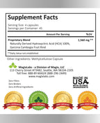 MagixLabs 100% HCA Garcinia Cambogia Extract - 180 Capsules - image 2