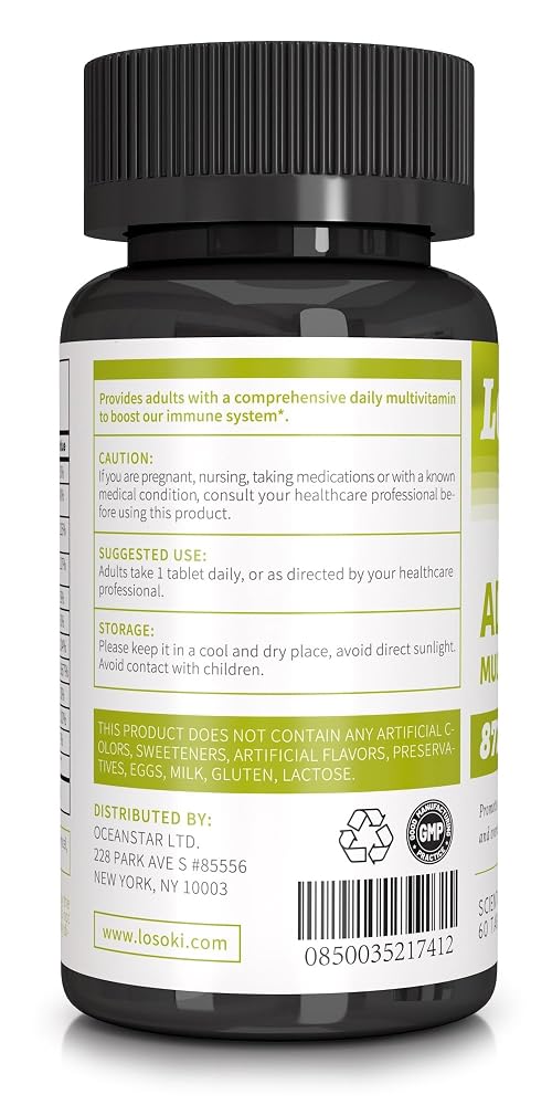 Losoki Adult Multi Vitamins for Men and Women - 60 Tablets - image 2