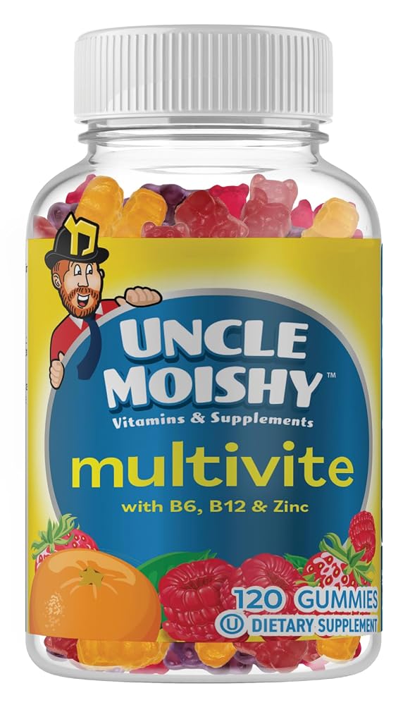 Uncle Moishy Children's Multi-Vitamin Mineral Jellies with Choline - 120 Gummies