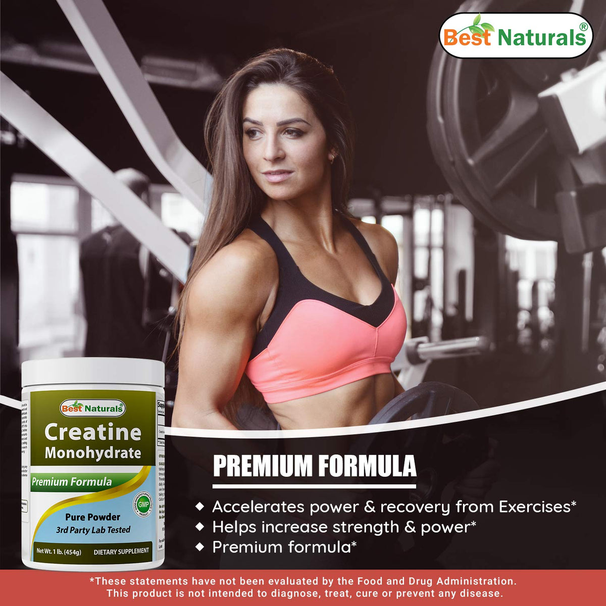 Best Naturals Creatine Monohydrate Pure Powder - 1 Lb - image 5