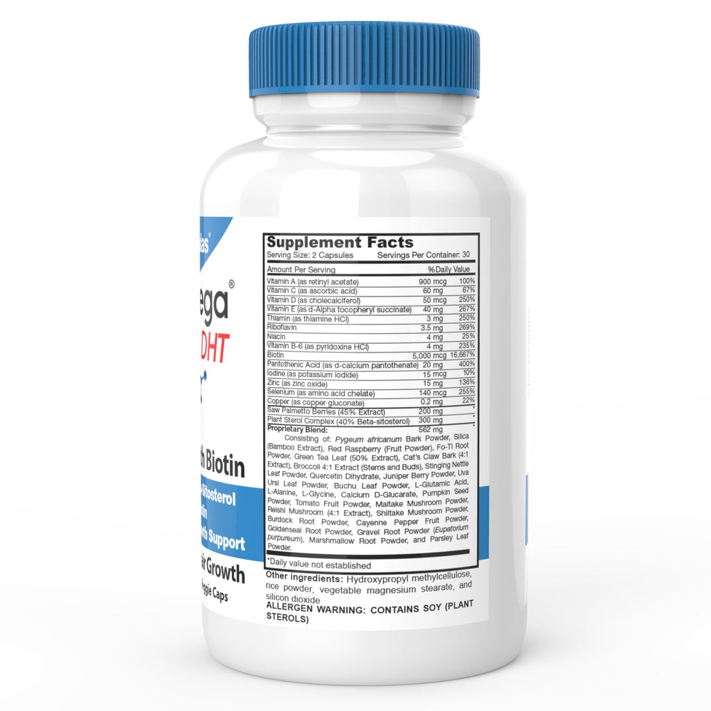 DrFormulas HairOmega DHT Blocker Biotin 5000 mcg - 60 Vegetarian Capsules - image 2
