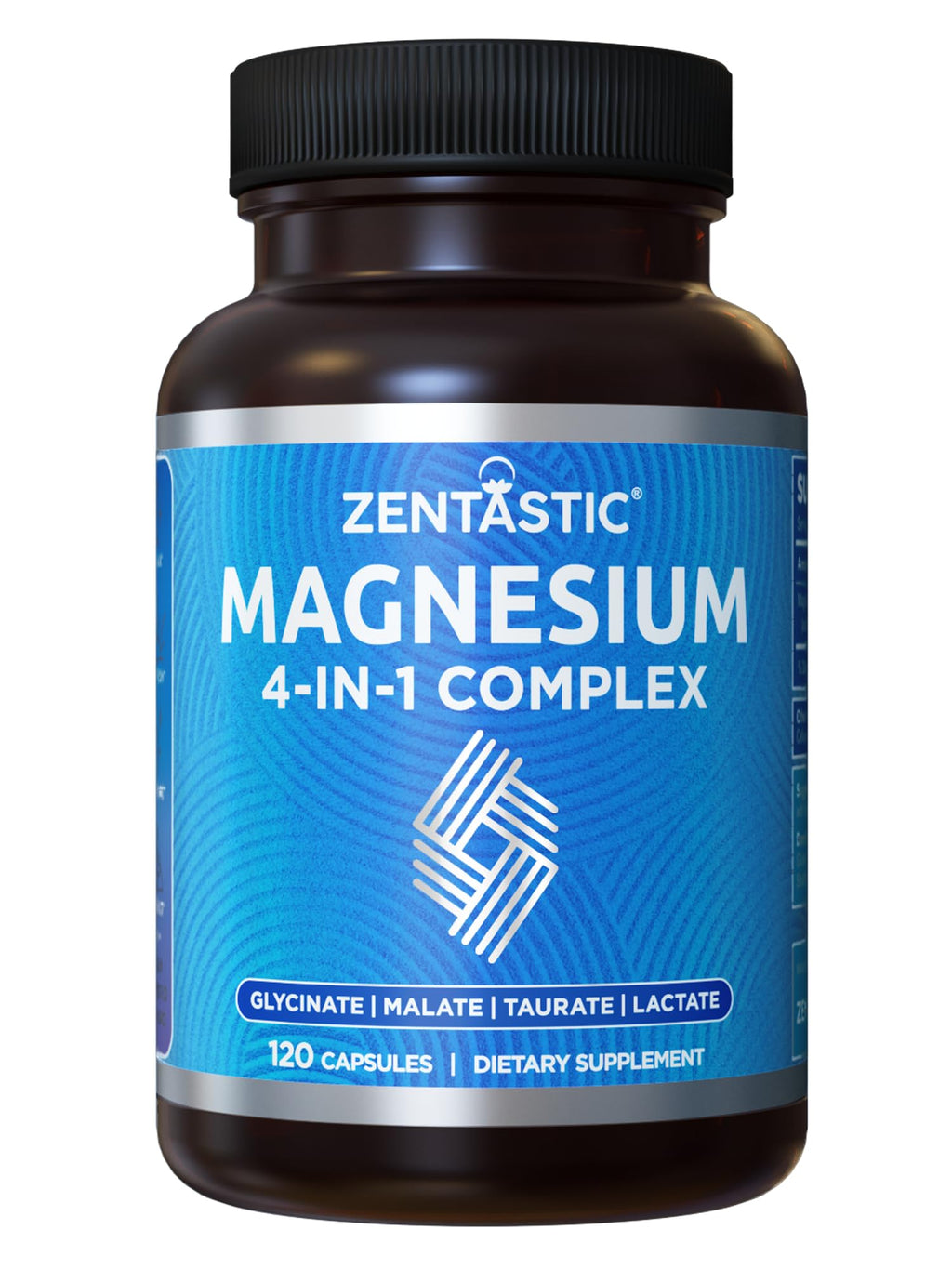Zentastic Magnesium Complex 4-in-1 Supplement Chelated - 120 Capsules