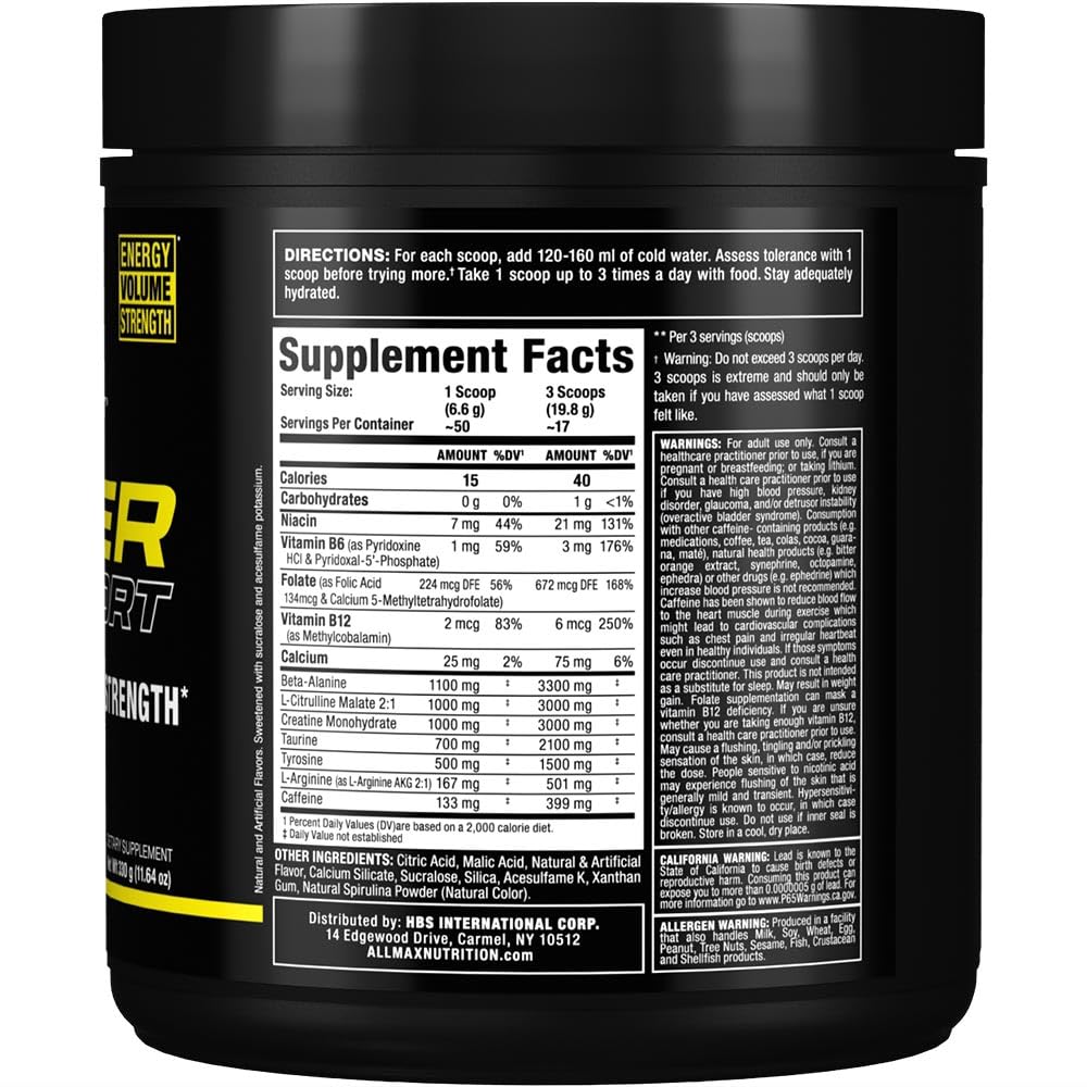 ALLMAX IGNITER Sport Pre-Workout Powder, 50 Servings